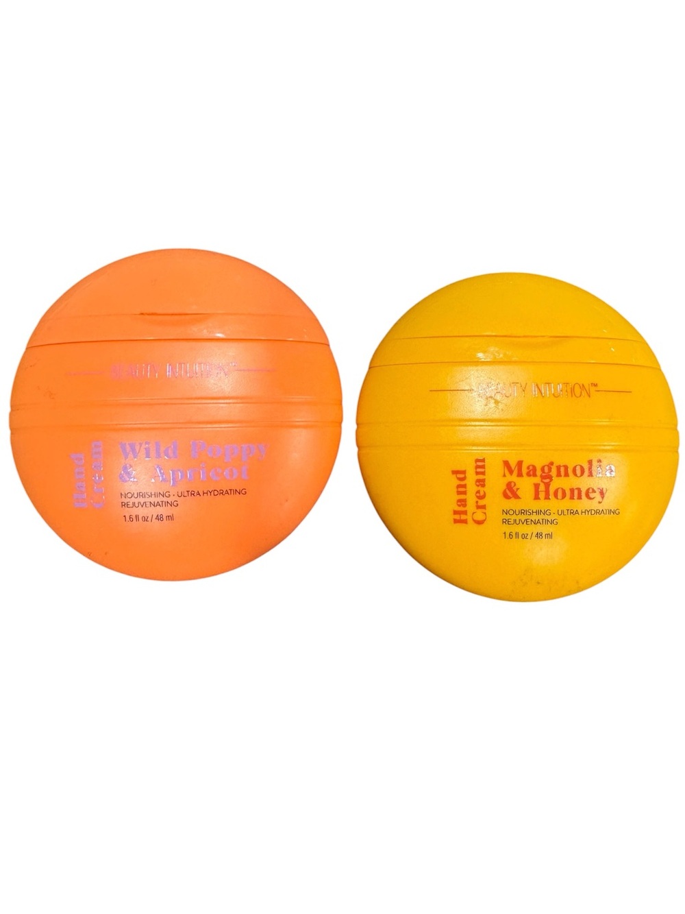 Wild Poppy & Apricot + Magnolia & Honey Round Hand Cream Duo - Orange & Yellow